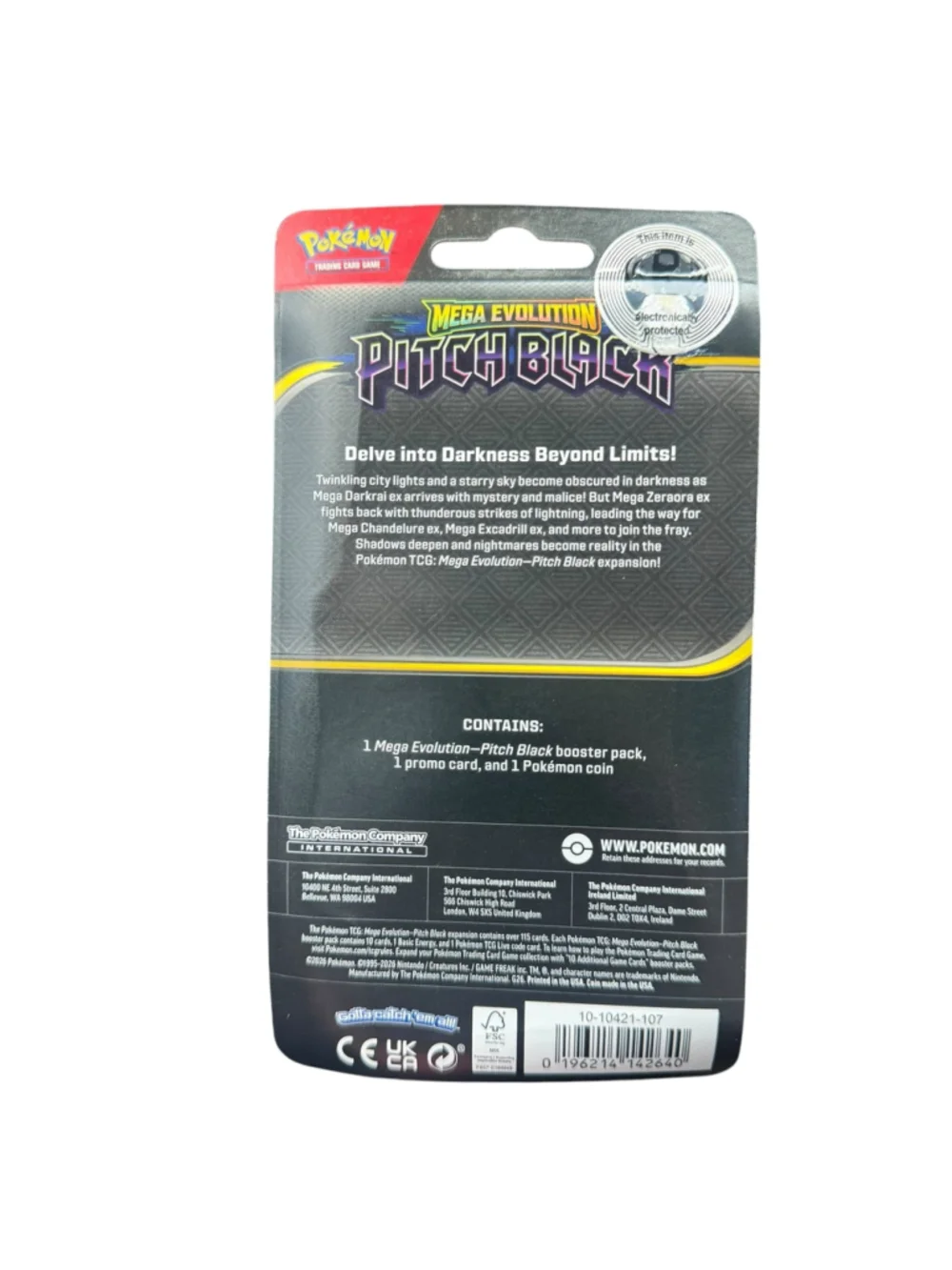 Pokémon Mega Evolution Pitch Black Slowpoke Trading Card Booster Pack New Sealed